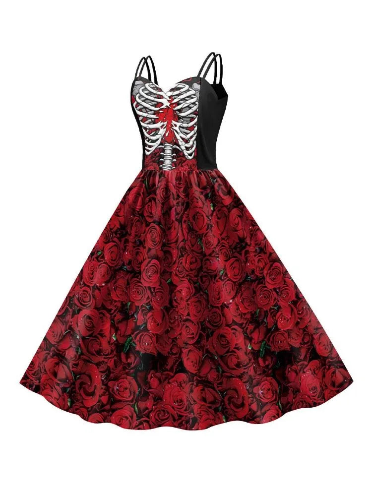 Robe squelette noire Halloween